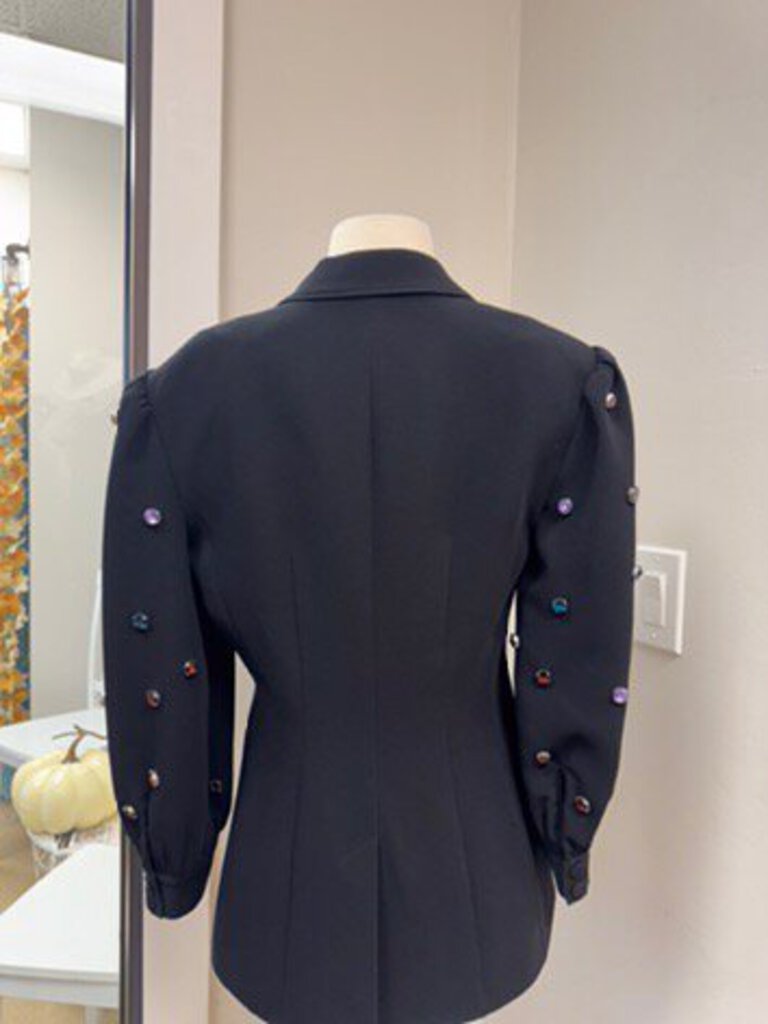 Cinq a Sept Black Embellished Blazer