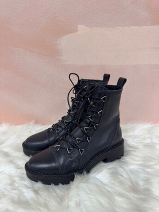 Zara Black Combat Boot NWT