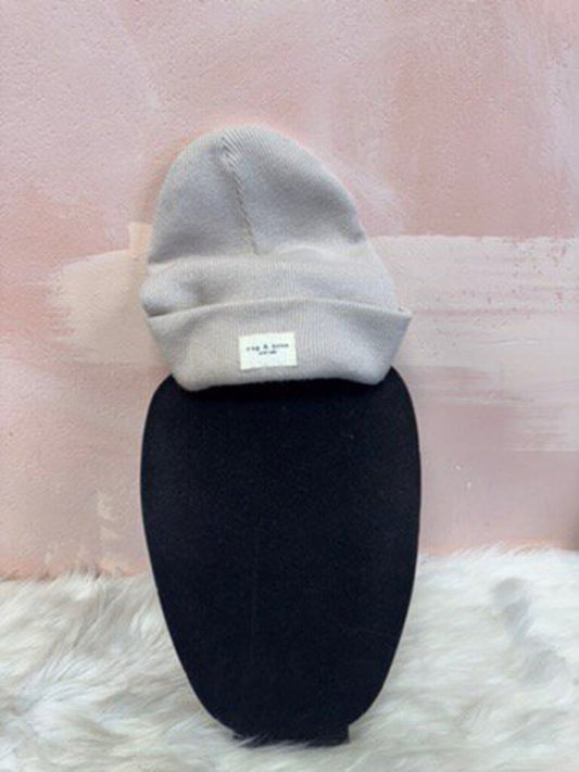 rag & bone Beige Ribbed Beanie