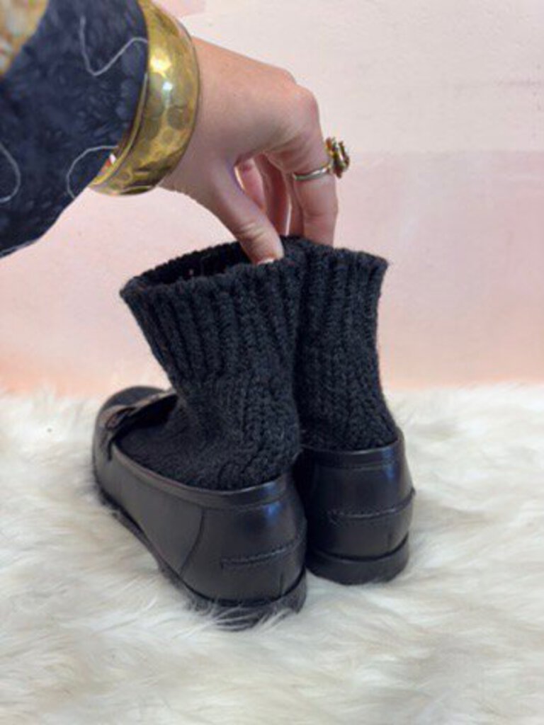 Ferragamo Black Sock Loafer