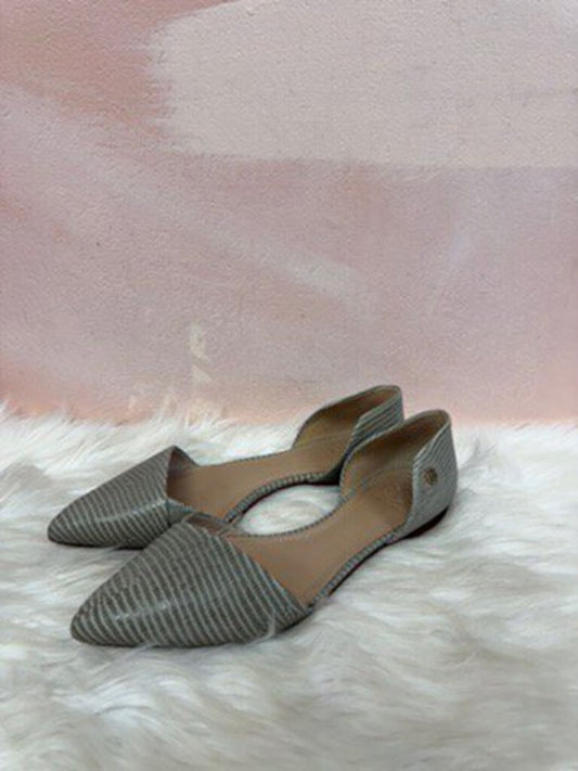 Tory Burch Grey Embossed Flat