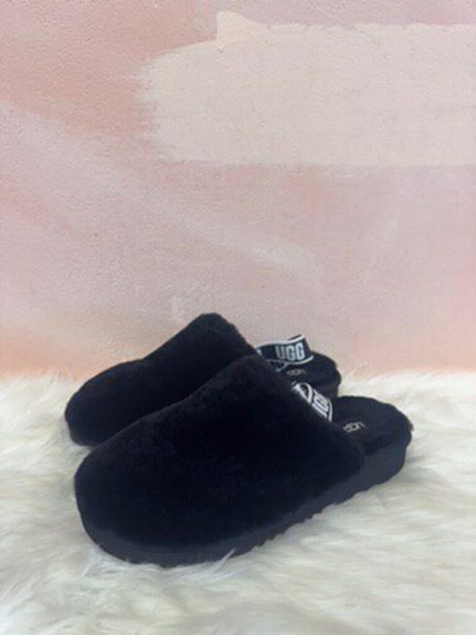 Ugg Black Shearling Slingback Slippers