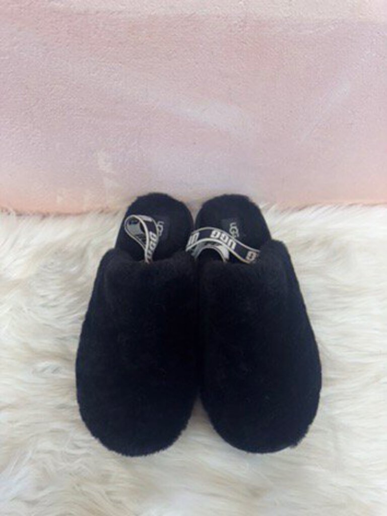 Ugg Black Shearling Slingback Slippers