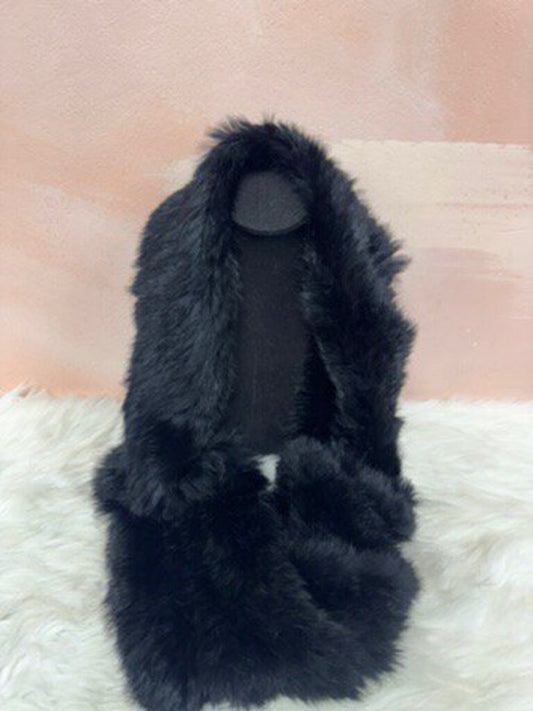 Annabelle Rabbit Fur Infinity Scarf