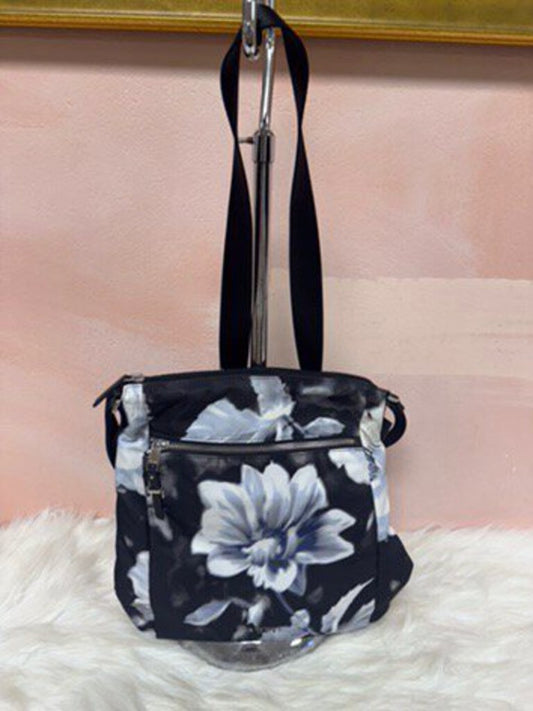 Tumi Black Floral Nylon Crossbody