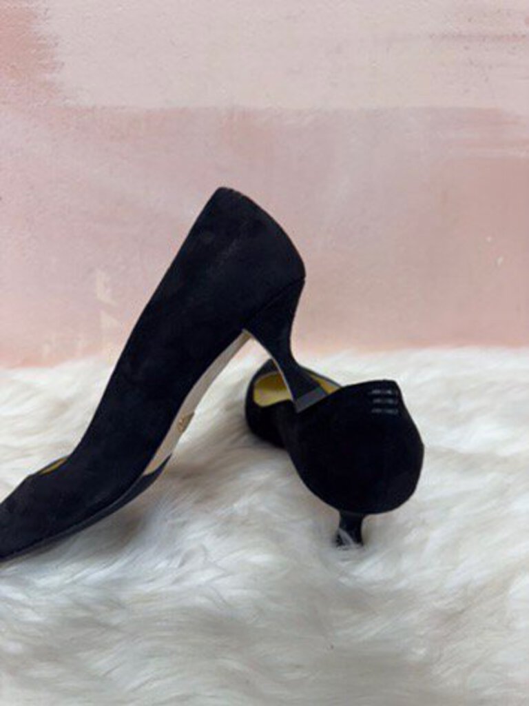 Sarah Flint Black Suede Kitten Heel