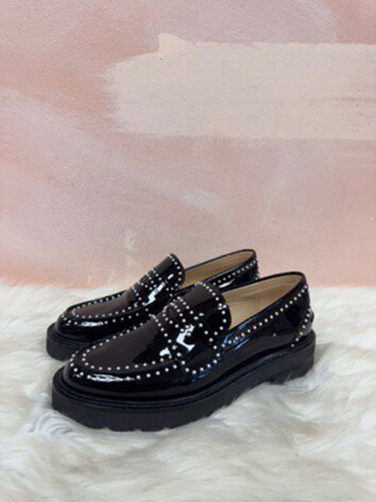 Stuart Weitzman Black Patent Loafer