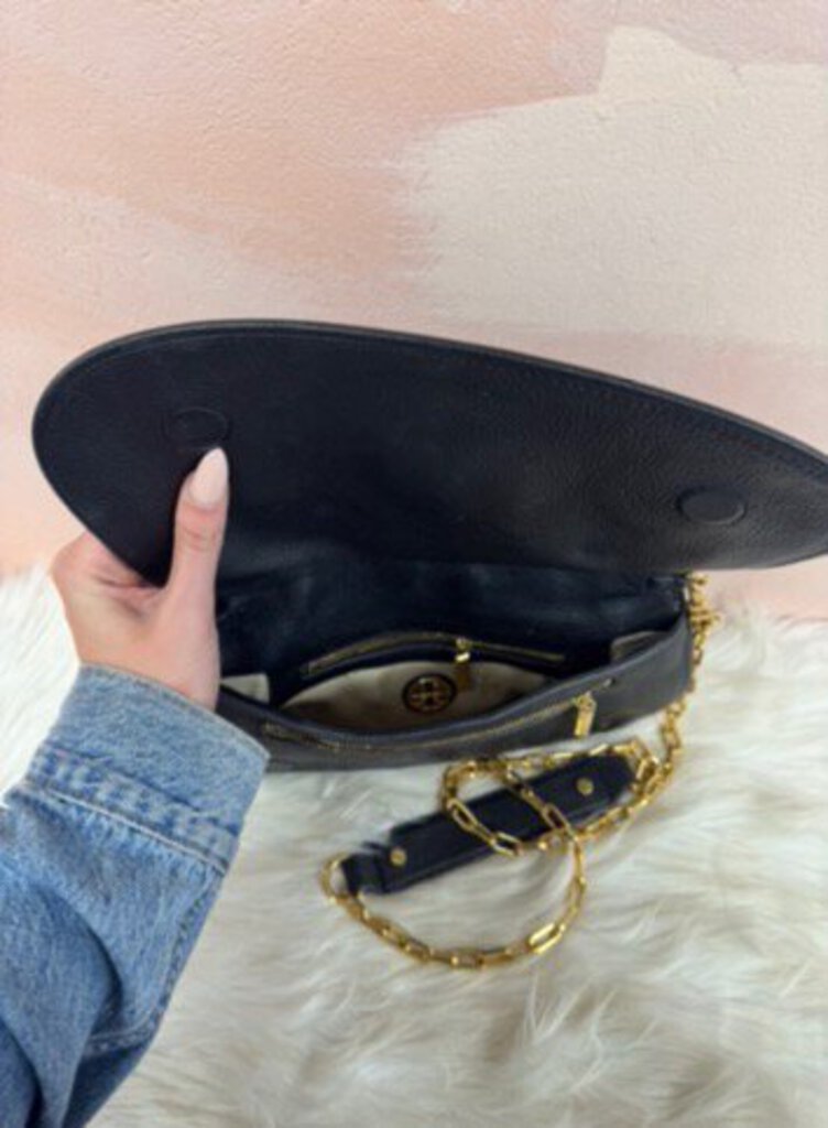 Tory Burch Black Leather Clutch