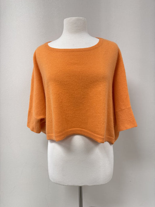 Minnie Rose S/S Cashmere Cropped Top