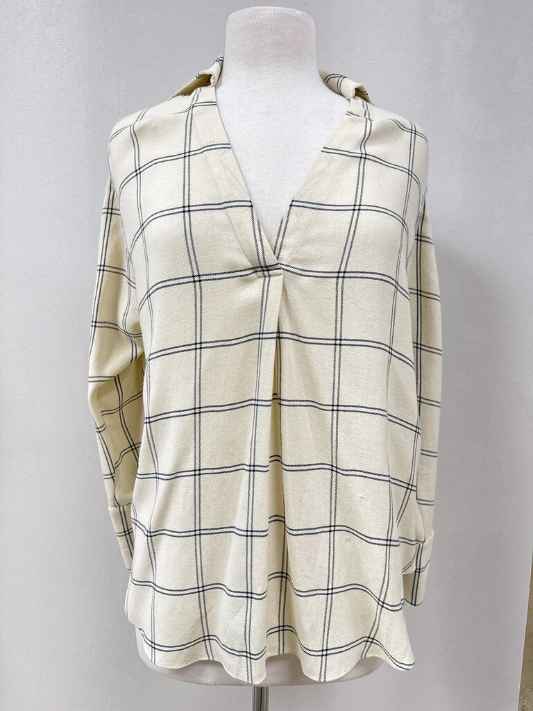 Vince Beige Windopane Flannel