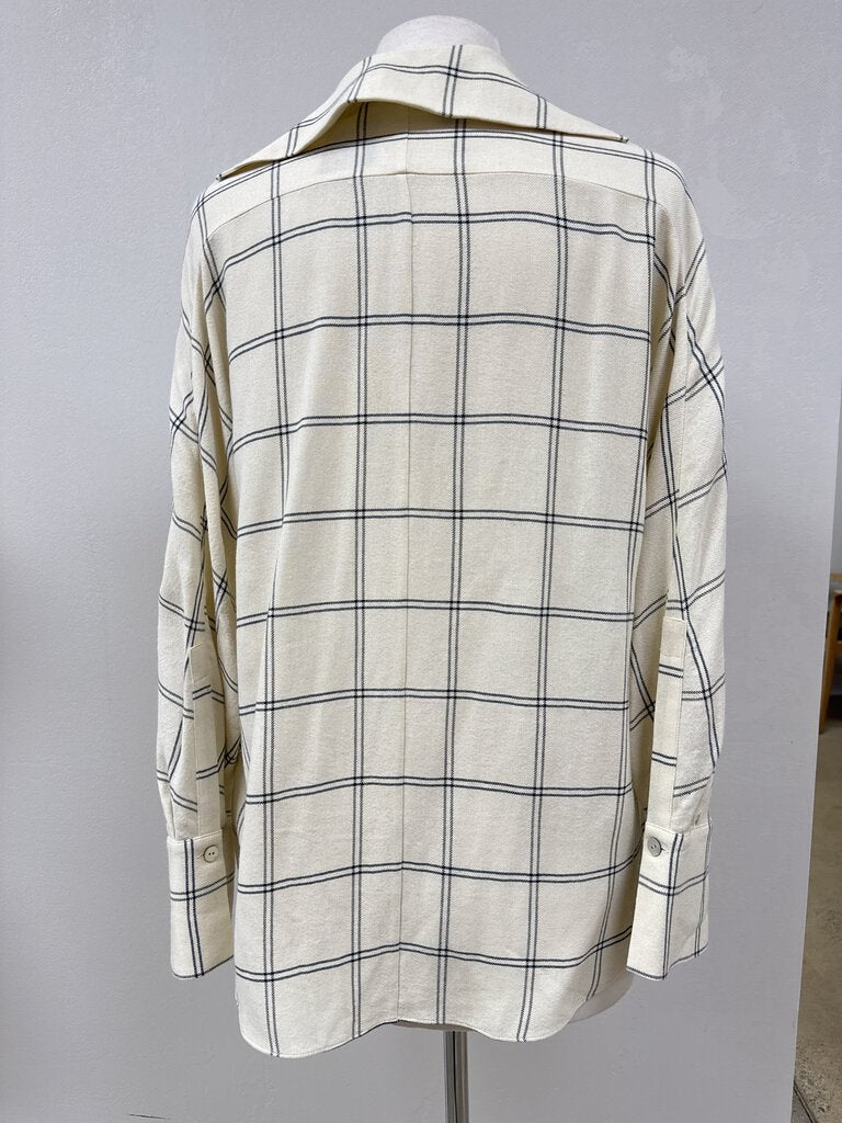 Vince Beige Windopane Flannel