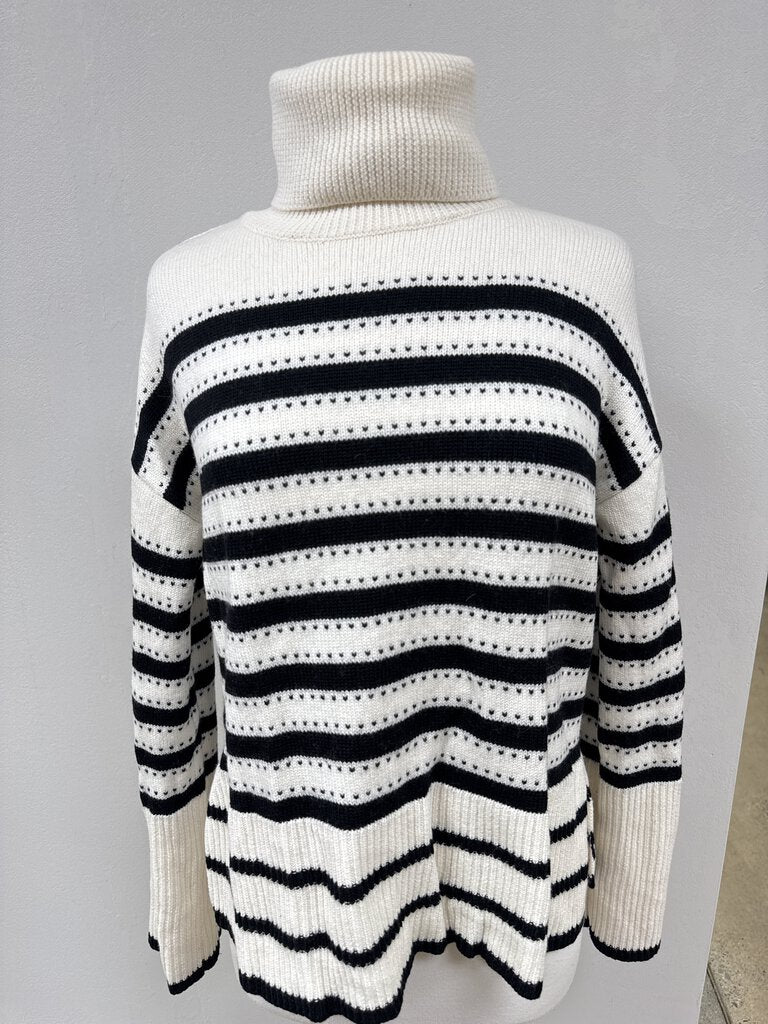 La Ligne Striped Merino Wool Turtleneck Sweater