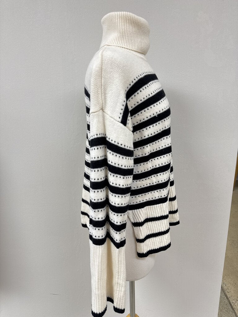 La Ligne Striped Merino Wool Turtleneck Sweater