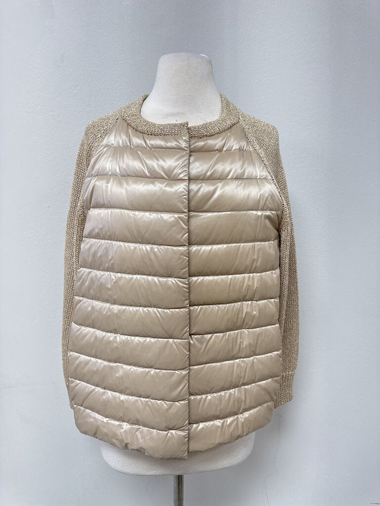 Herno Gold Raglan Sleeve Puffer Jacket