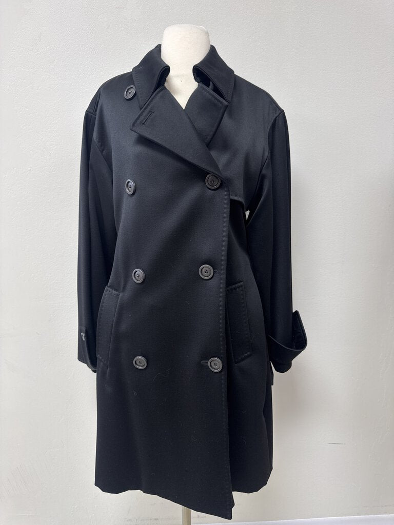 Max Mara Black Belted Trench Coat (As Is)