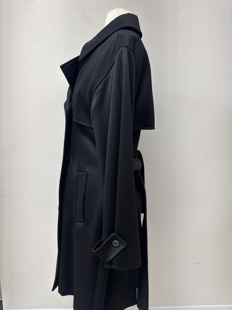 Max Mara Black Belted Trench Coat (As Is)