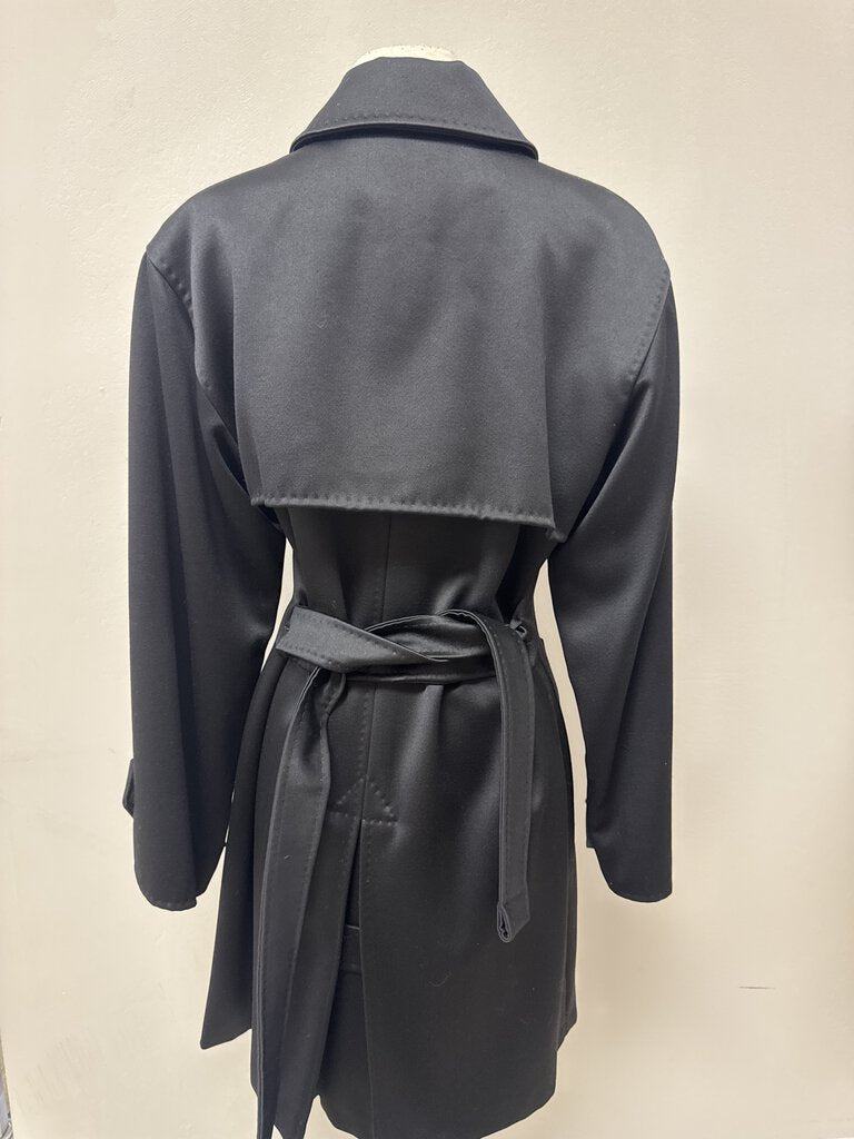 Max Mara Black Belted Trench Coat (As Is)