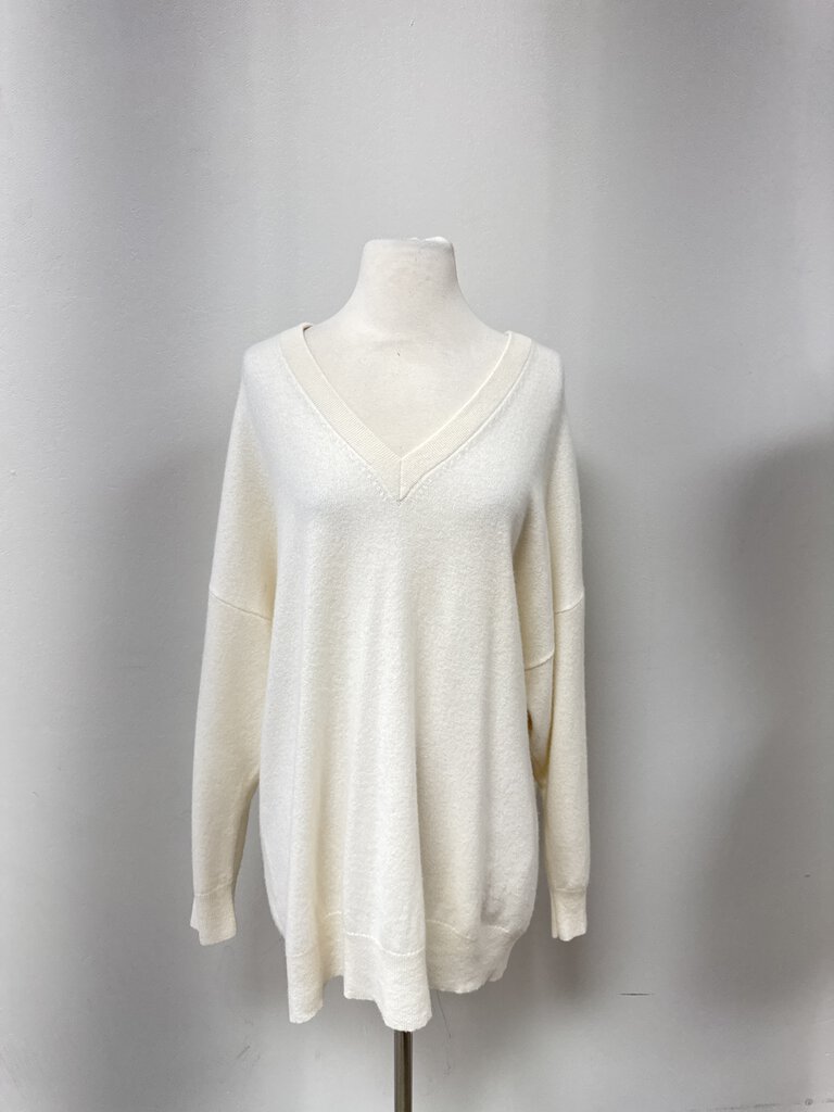 Jenni Kayne Ivory V-Neck Sweater