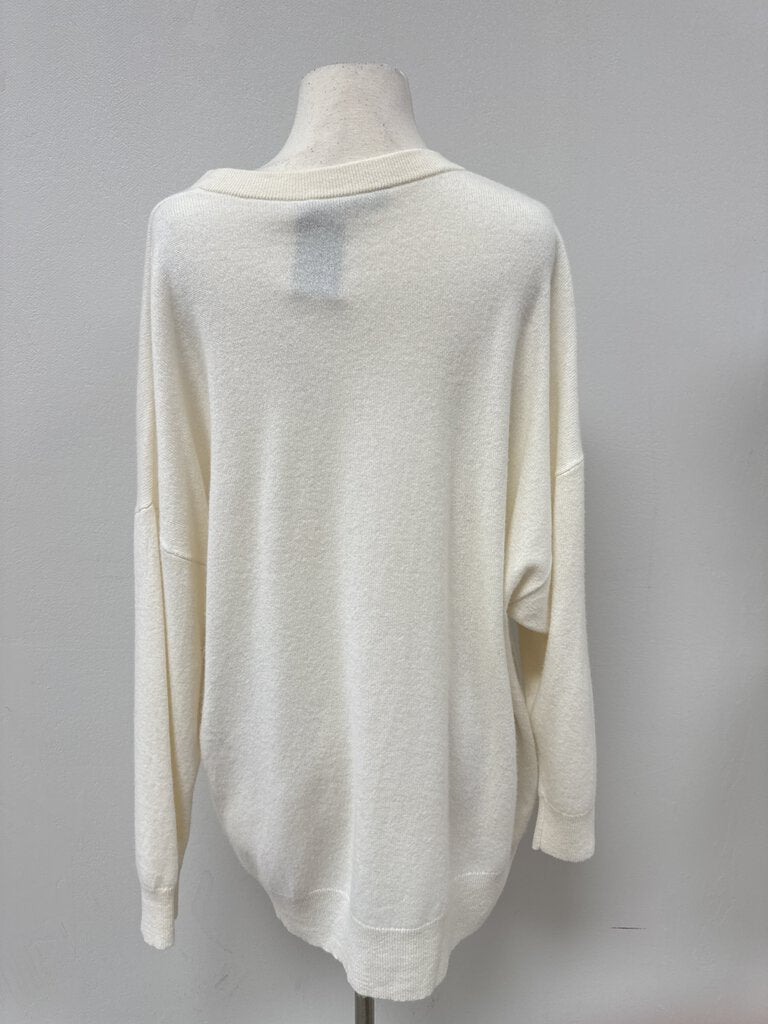 Jenni Kayne Ivory V-Neck Sweater