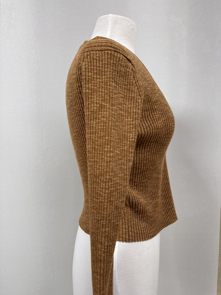 Proenza Schoulder Brown Ribbed Cardigan