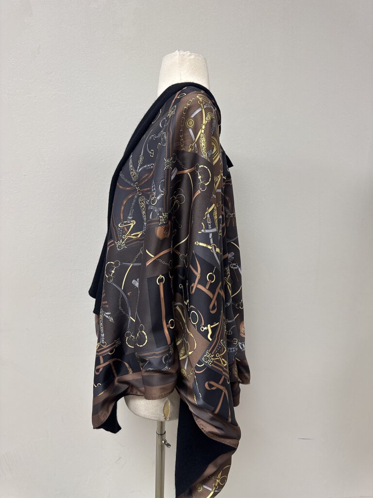 J McLaughlin Black Reversible Poncho NWT