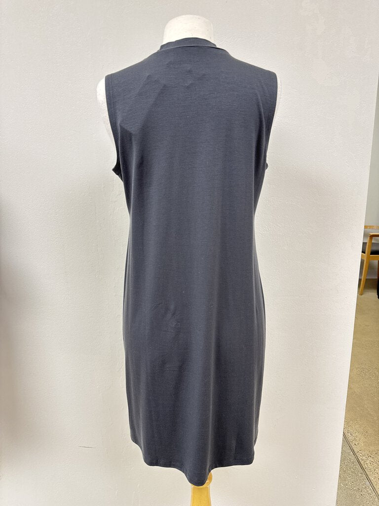 Eileen Fisher Grey Mock Neck Dress NWT