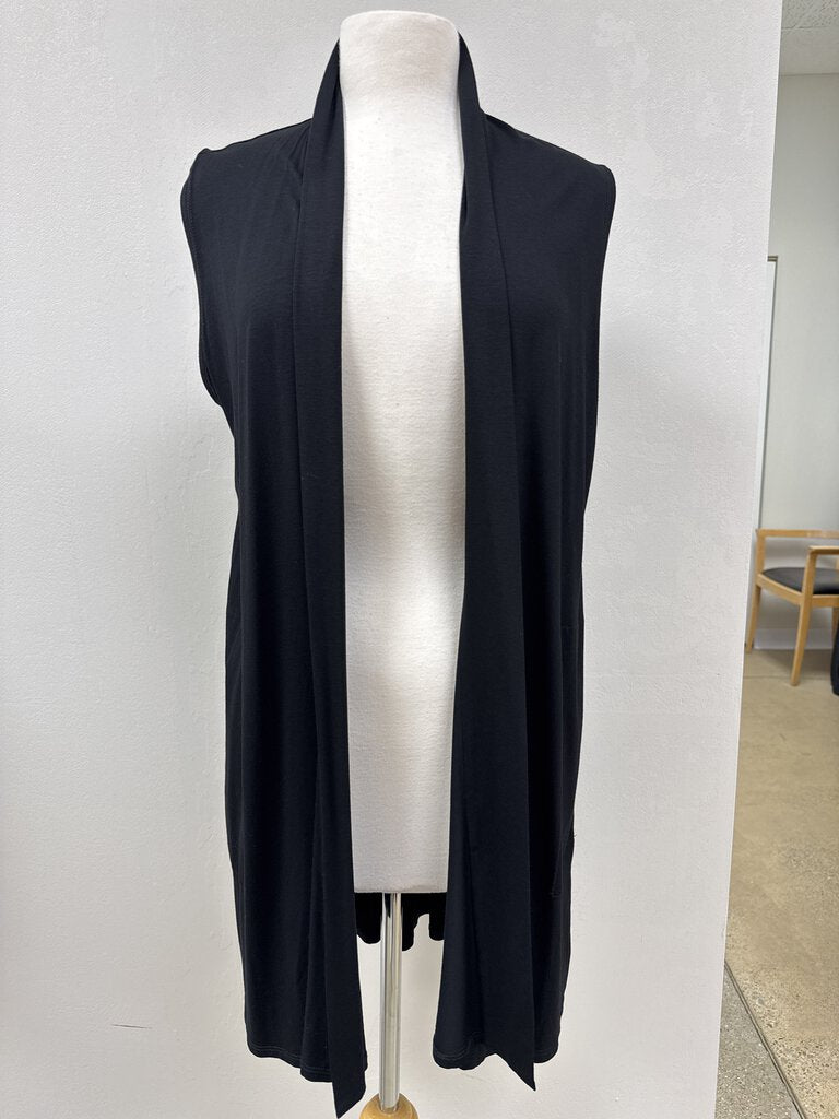 Eileen Fisher Black Long Vest