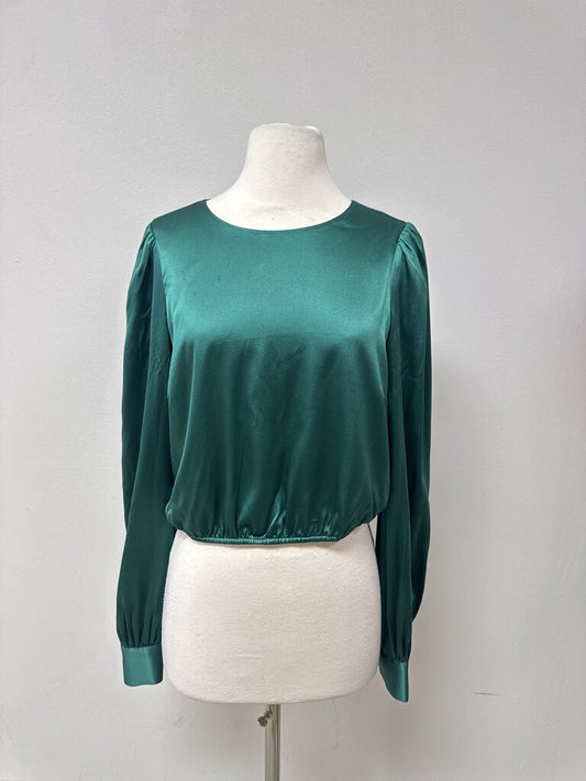 Cami NYC Green Puff Sleeve Blouse