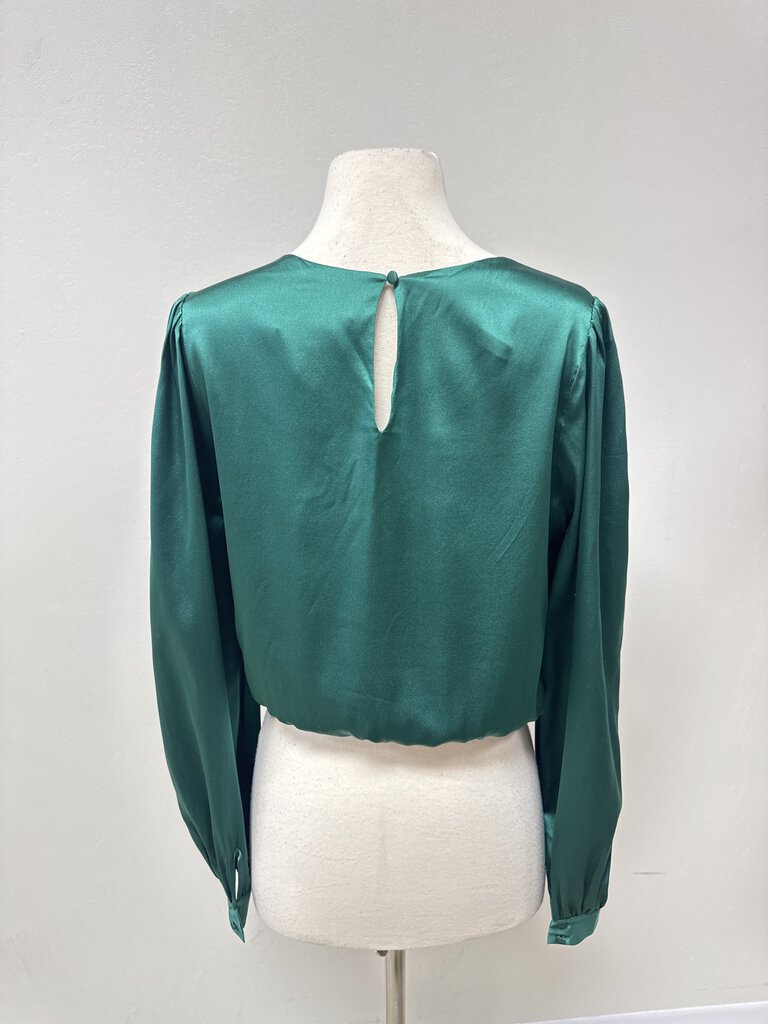 Cami NYC Green Puff Sleeve Blouse