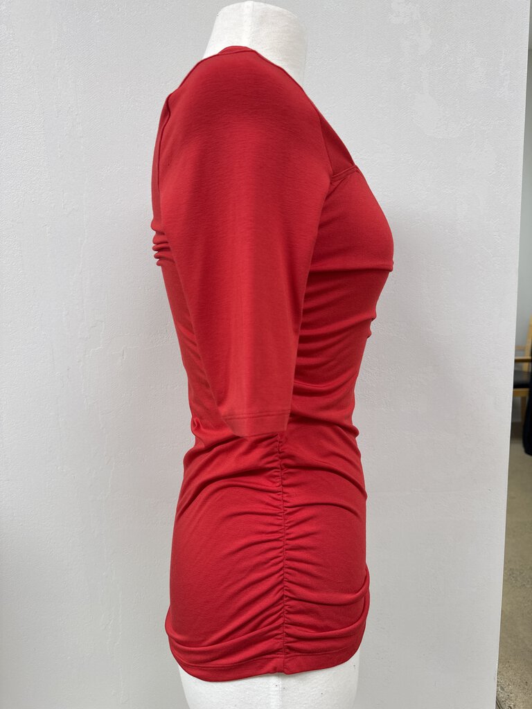 Kira Grace Red Square Neck Top NWT