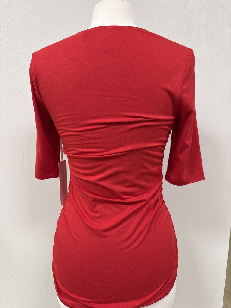 Kira Grace Red Square Neck Top NWT