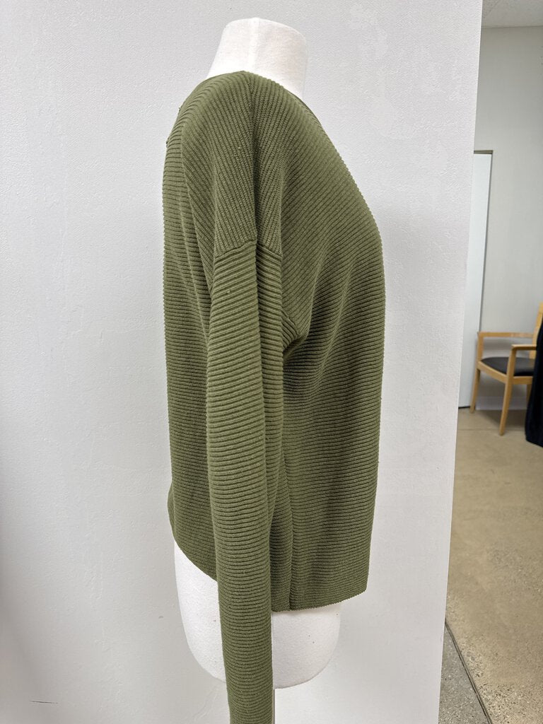 Eileen Fisher Olive Knit Box Top NWT