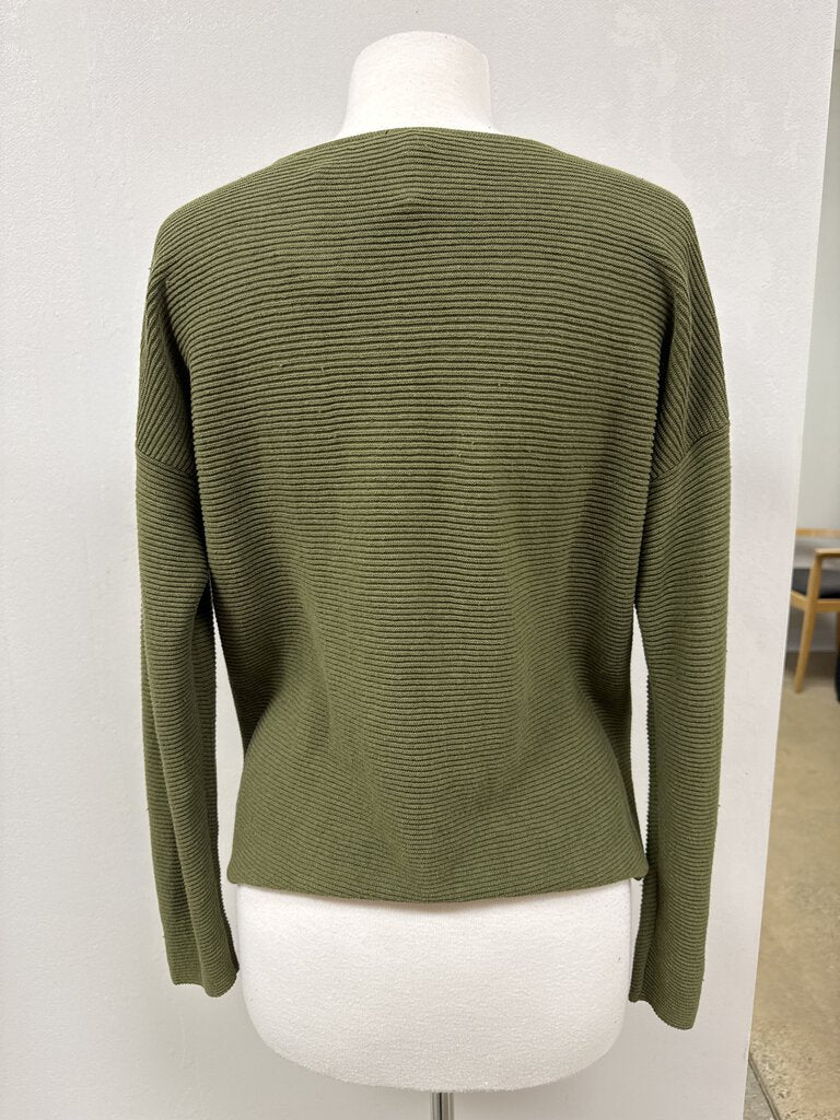 Eileen Fisher Olive Knit Box Top NWT