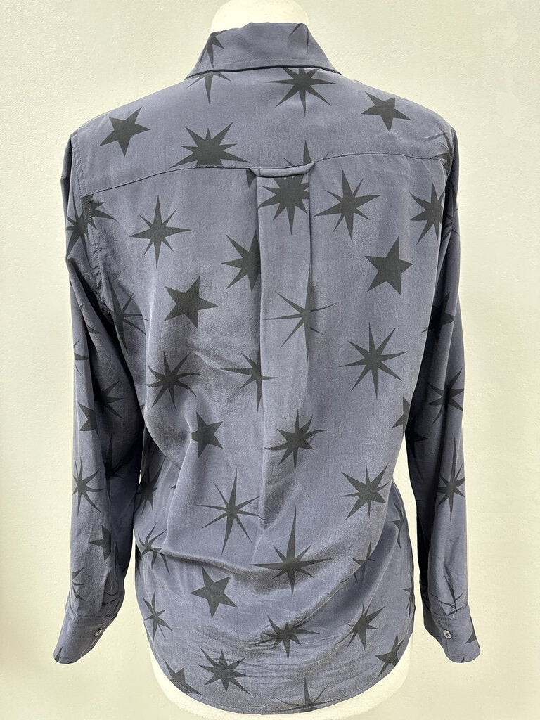 Rails Silk Star Print L/S Blouse