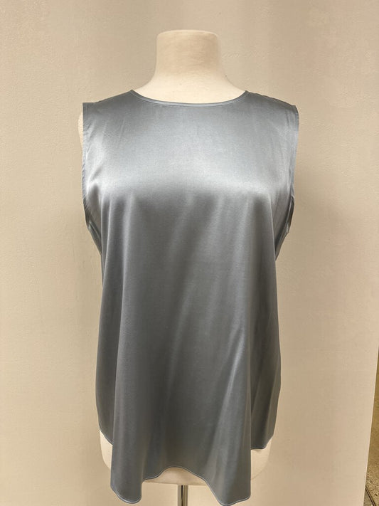 Eileen Fisher Slate Silk Shell Top