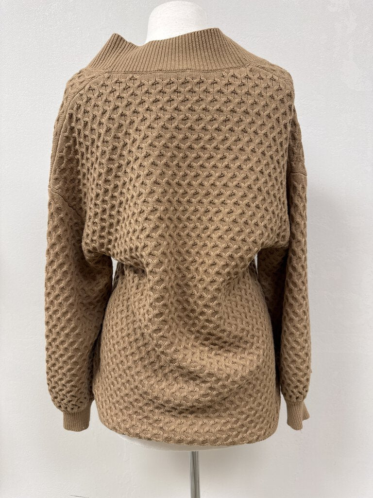 Spell Camel Knit Oversized Cardigan