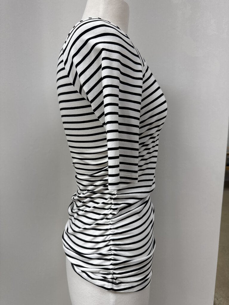 Kira Grace Black and White Striped Top NWT