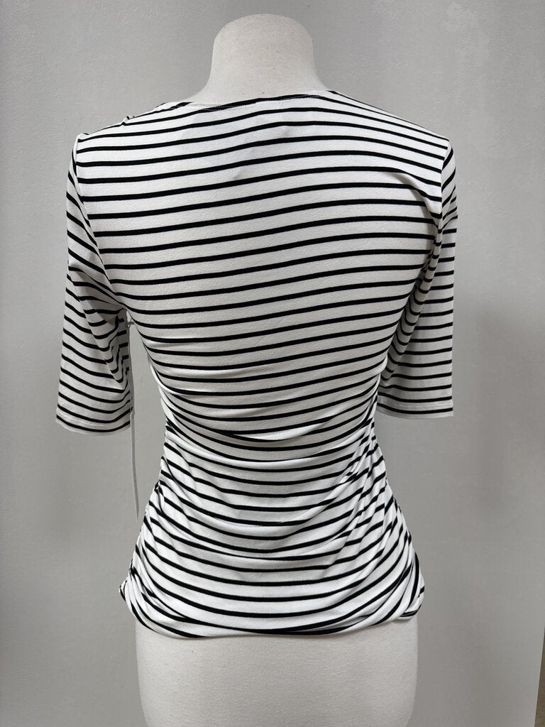 Kira Grace Black and White Striped Top NWT