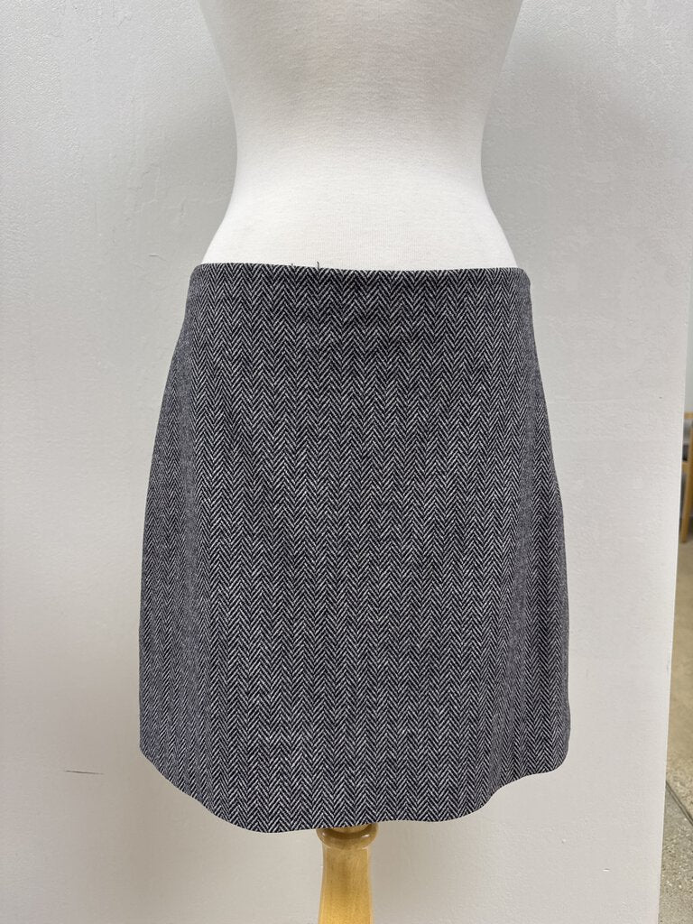 Theory Herringbone Wool Mini Skirt