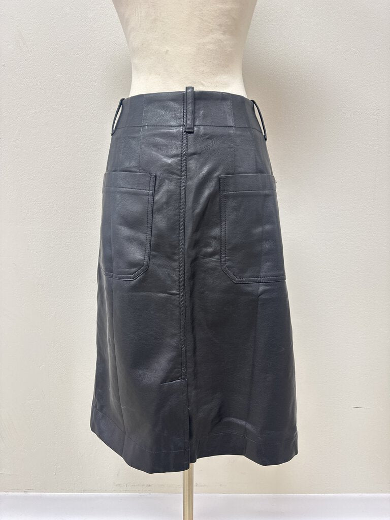 Maeve Black Faux Leather Skirt NWT