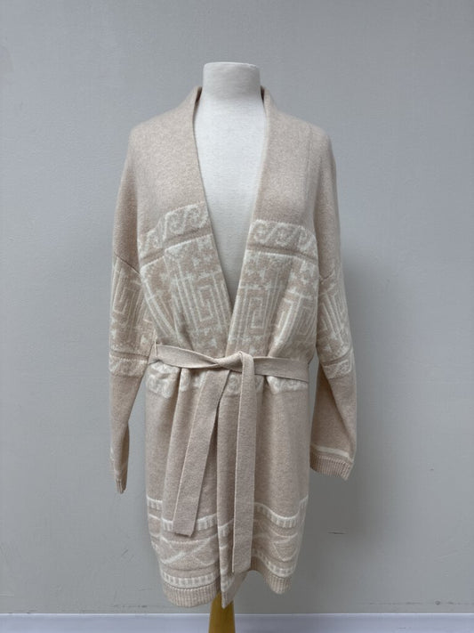 Magaschoni Blush Cashmere Belted Cardigan NWT