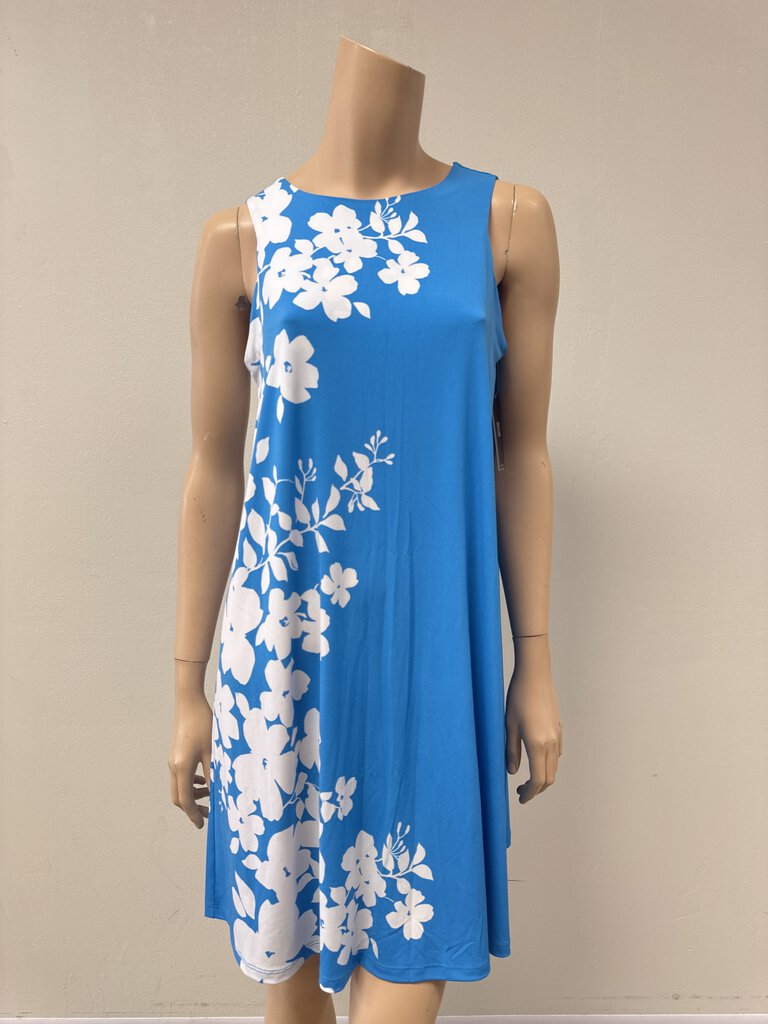 Clara Sun Woo Blue and White Floral Dress NWT