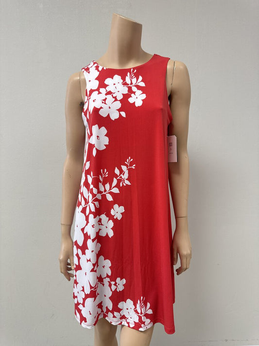 Clara Sun Woo Red and White Floral Dress NWT