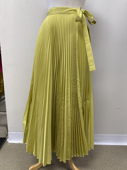 Pier Antonio Gaspari Chartreuse Pleated Maxi Skirt