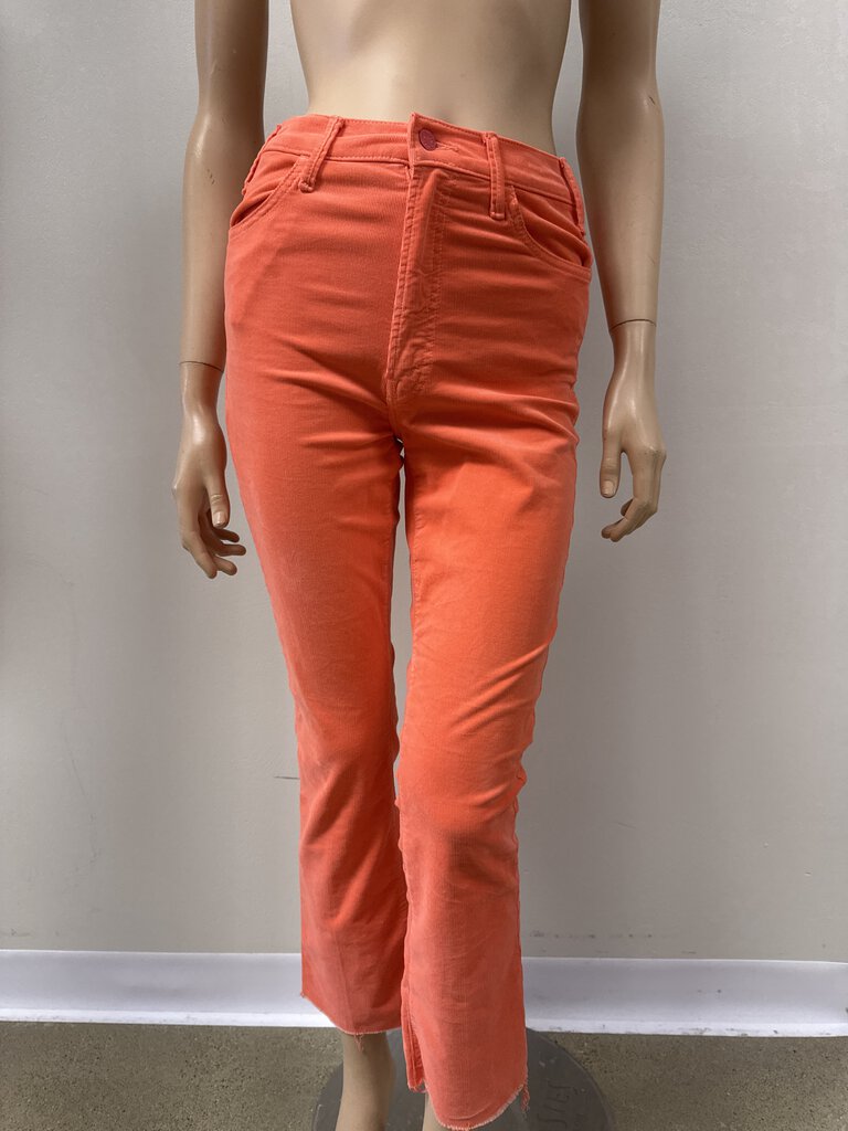 Mother Orange Corduroy Pant