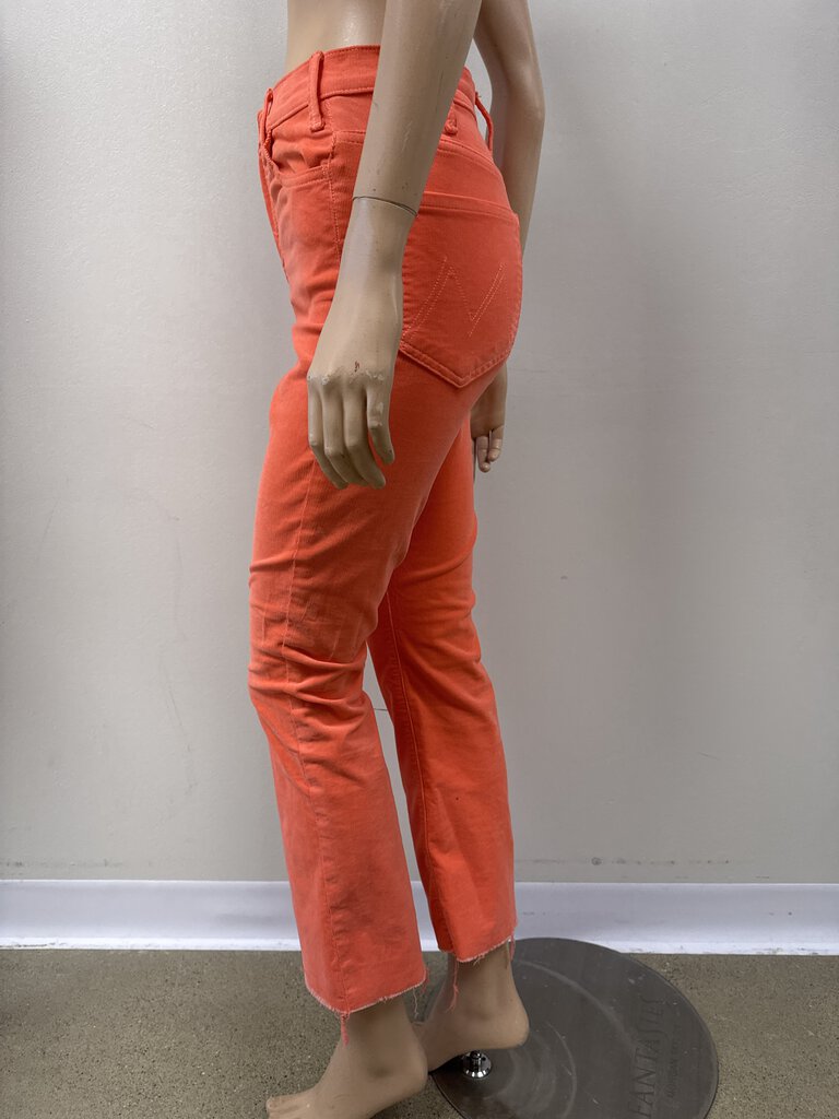 Mother Orange Corduroy Pant