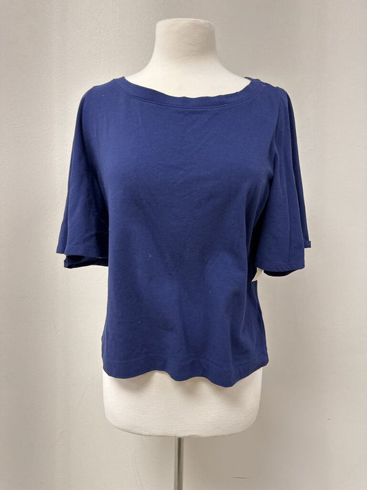 Maeve Blue Flutter Sleeve Top NWT