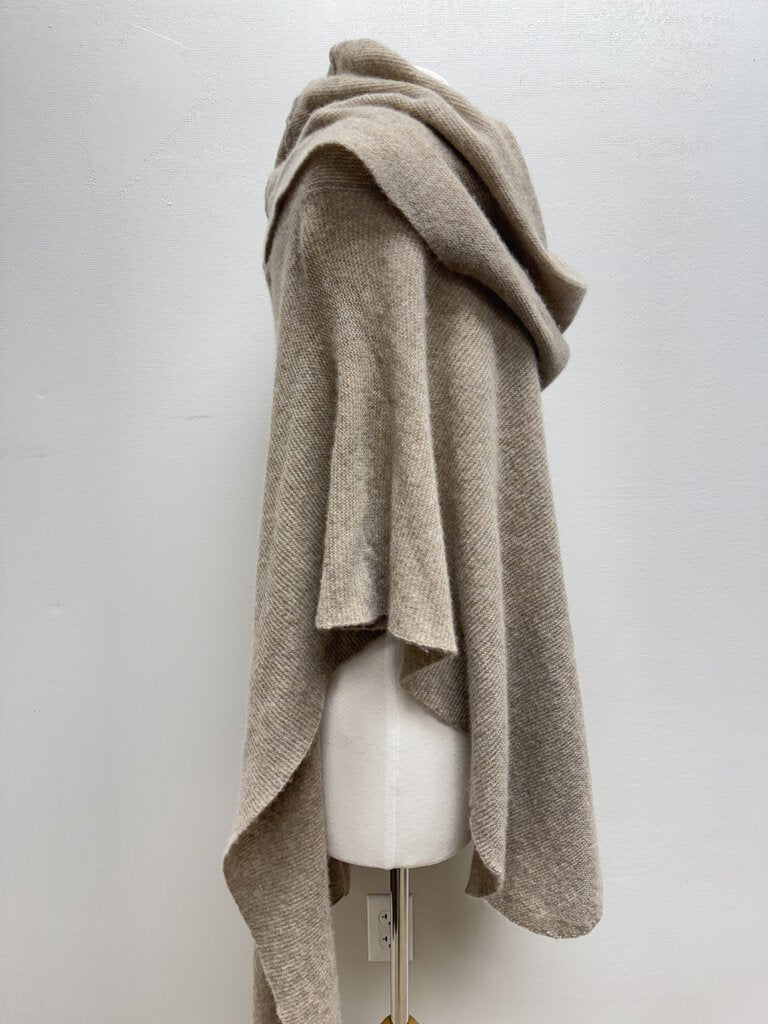 360 Cashmere Tan Cashmere Poncho