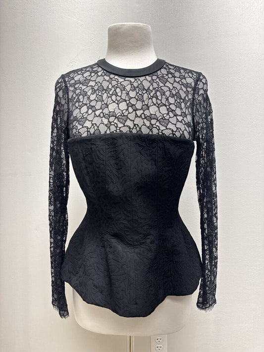 Simkhai Black Lace Top