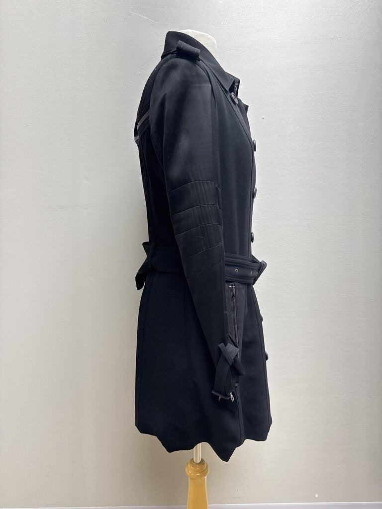 Hudson Black Belted Trench Coat